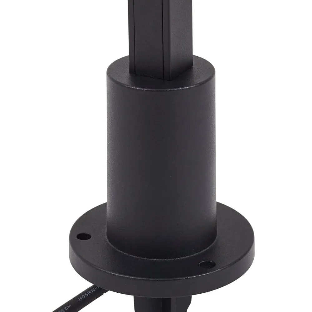 Lindby LED-gadelampe Neano, 120 cm, sort, metal, IP65