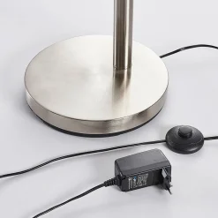 Lindby LED-gulvlampe Anea, 179 cm, 5 lyskilder, nikkelfarvet