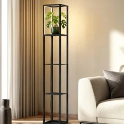 LED-gulvlampe Birta, stående, reol, højde 155 cm^Lindby Outlet