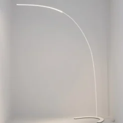 Lindby LED-gulvlampe Danua, hvid, metal, højde 200 cm