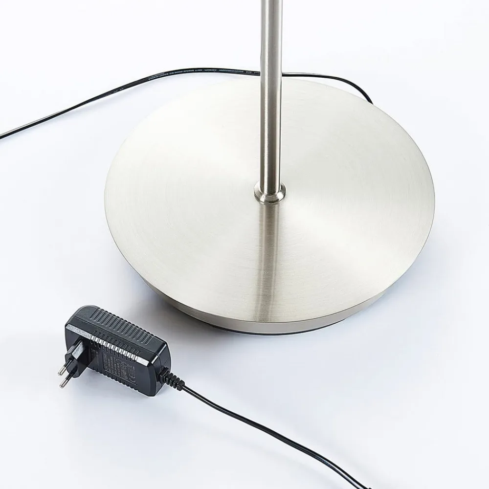 Lindby Pendellamper>LED-gulvlampe Darion, grå, metal, dæmpbar, 180 cm
