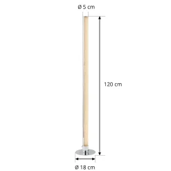 LED-gulvlampe Hadis, RGB, fjernbetjening, hvid, 120 cm^Lindby Sale