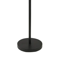 Lindby LED-gulvlampe Isason, sort, aluminium, Ø 11 cm