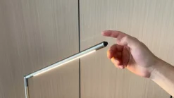 Lindby LED-gulvlampe Jabbo, 163 cm, nikkel, metal