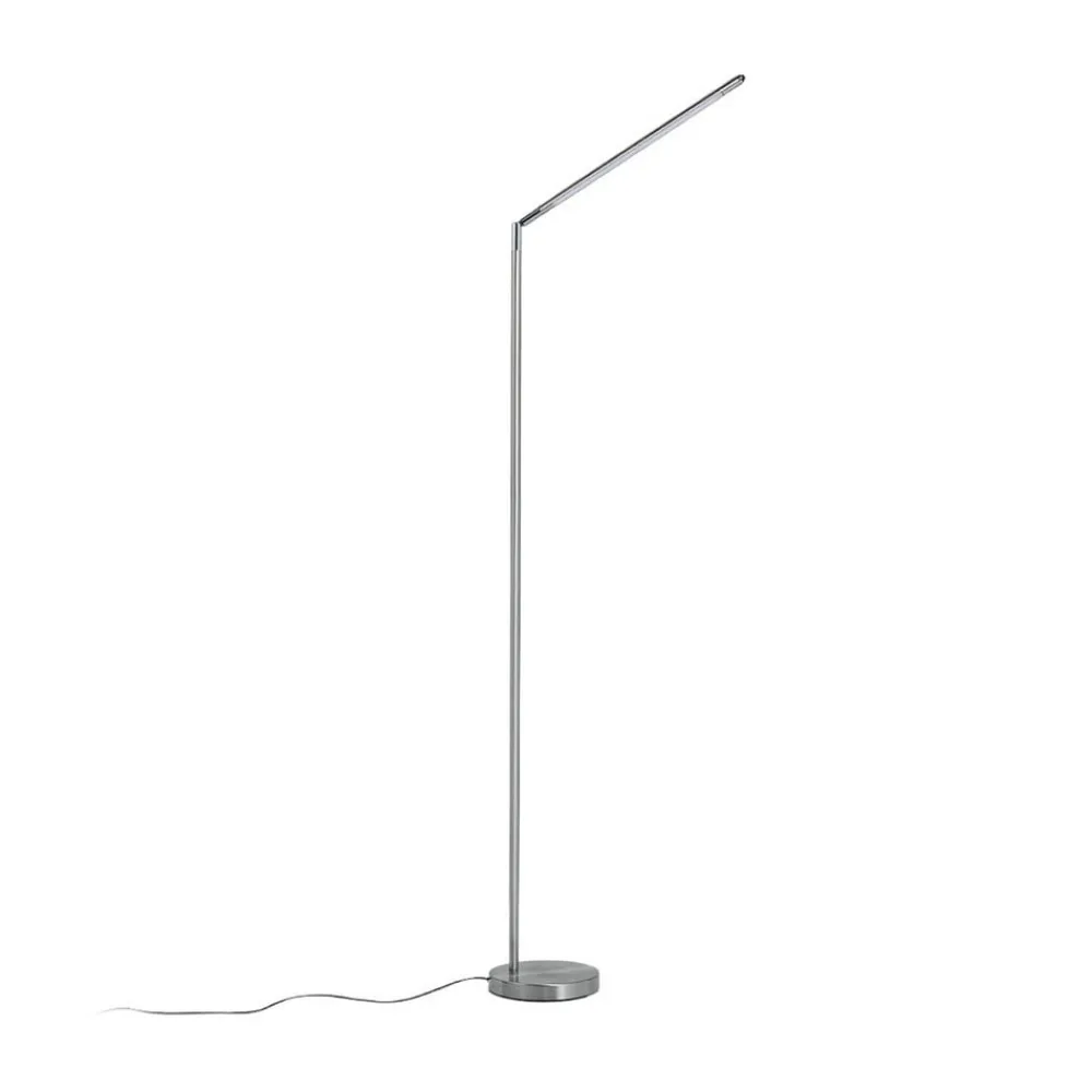 Lindby LED-gulvlampe Jabbo, 163 cm, nikkel, metal