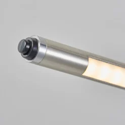 Lindby LED-gulvlampe Jabbo, 163 cm, nikkel, metal