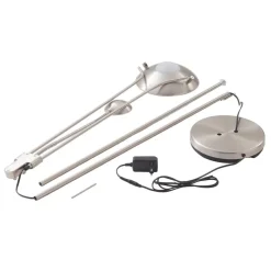 LED-gulvlampe Josefin, nikkel, læselampe, dæmpbar^Lindby Clearance