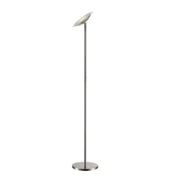 Lindby LED-gulvlampe Malea, nikkelfarvet, dæmpbar, 180 cm