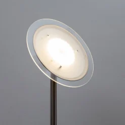 Lindby LED-gulvlampe Malea, nikkelfarvet, dæmpbar, 180 cm