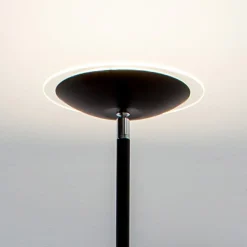 LED-gulvlampe Malea, sort, metal, dæmpbar, 180 cm^Lindby Online
