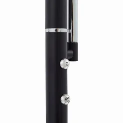 LED-gulvlampe Malea, sort, læselampe, dæmpbar^Lindby Discount