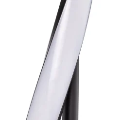 Lindby LED-gulvlampe Munja, sort, metal, dæmpbar