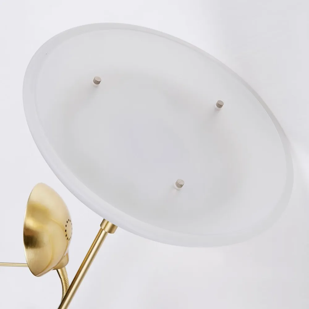 Lindby Gulvlamper|Gulvlamper>LED-gulvlampe Yveta, messing, metal, dæmpbar, 183 cm