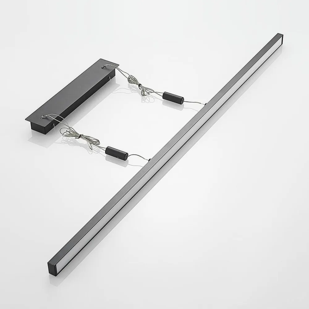 Lindby LED-hængelampe Arneja, sort, CCT, højdejusterbar