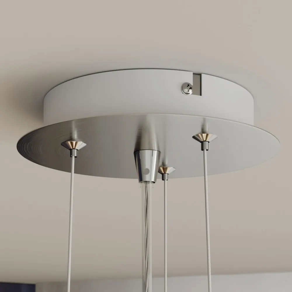 LED-hængelampe Gunda, hvid, glas, Ø 47 cm, dæmpbar^Lindby Hot