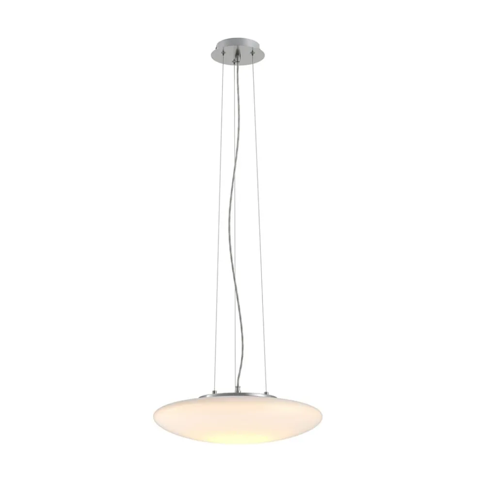 LED-hængelampe Gunda, hvid, glas, Ø 47 cm, dæmpbar^Lindby Hot