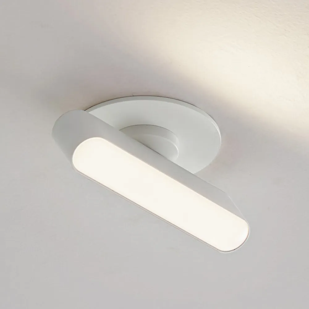 Lindby LED-indbygningslampe Eldrin, hvid, lysliste, 13,1 cm