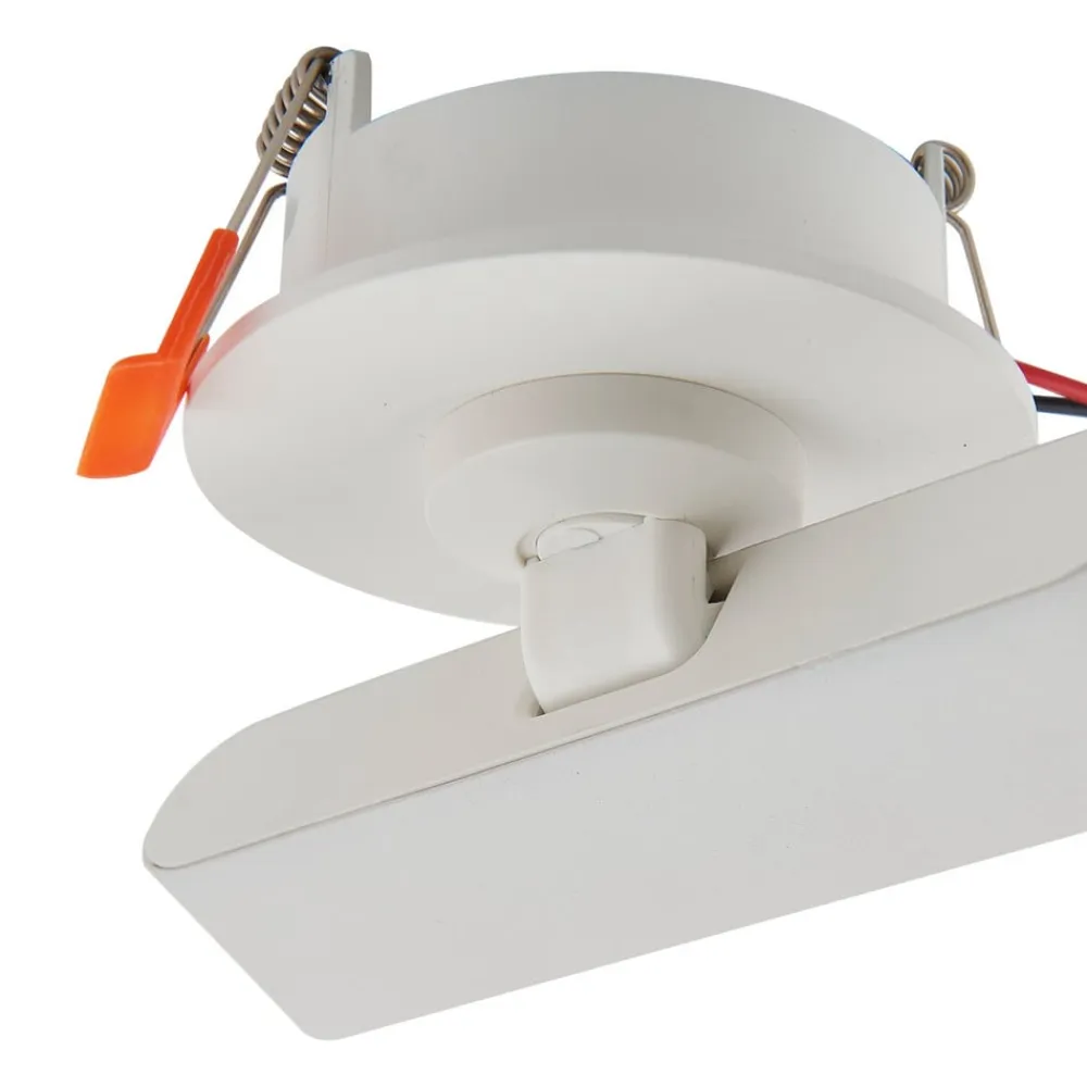 Lindby LED-indbygningslampe Eldrin, hvid, lysliste, 13,1 cm