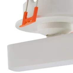 Lindby LED-indbygningslampe Eldrin, hvid, lysliste, 13,1 cm