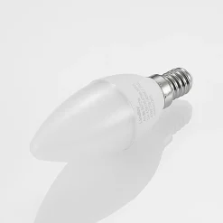 Lindby LED-kertepære, E14, C35, 4,5 W, opal, 3.000 K