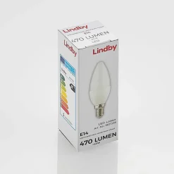 Lindby LED-kertepære, E14, C35, 4,5 W, opal, 3.000 K