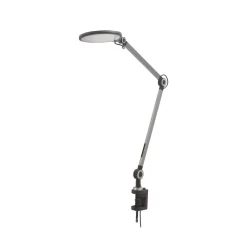 LED-klemlampe Nyxaris, grå, metal, CCT, 52 cm^Lindby Best