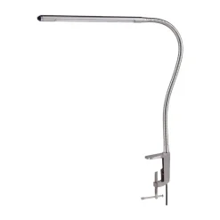 Lindby LED-klemmelampe Lionard, 53 cm, mat nikkel, metal