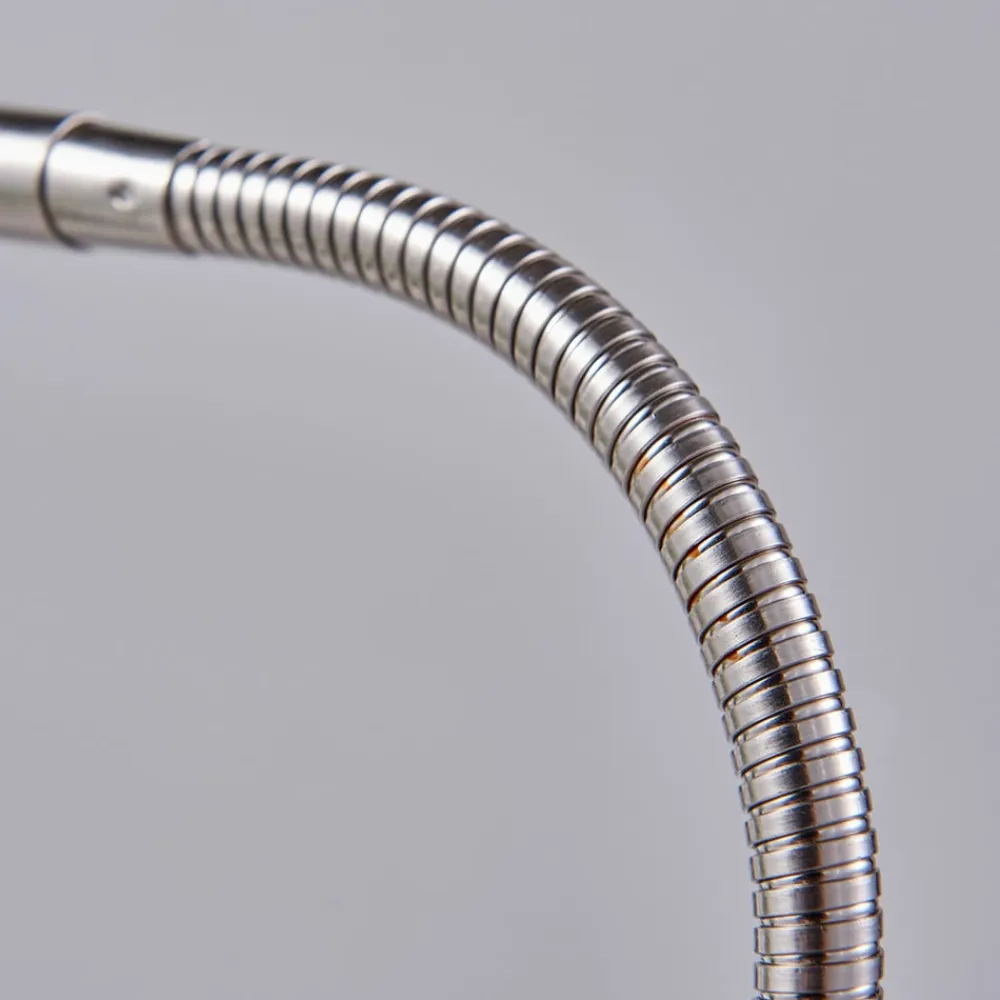 Lindby LED-klemmelampe Lionard, 53 cm, mat nikkel, metal