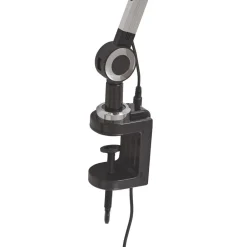 Lindby LED-klemmelampe Nyxaris, sølv, metal, CCT, 52 cm