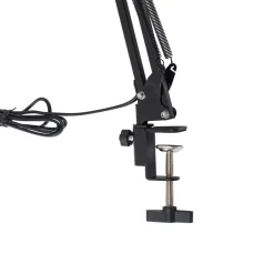 Lindby LED-klemmelampe Undra, sort, metal, justerbar