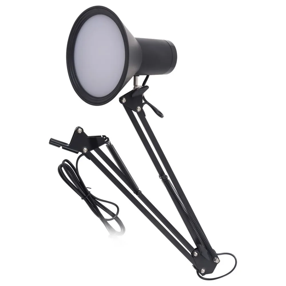 Lindby LED-klemmelampe Undra, sort, metal, justerbar