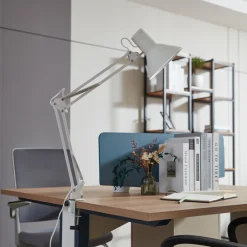 Lindby LED-klemmelampe Undra, hvid, metal, justerbar