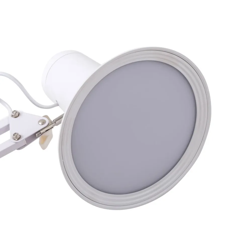 Lindby LED-klemmelampe Undra, hvid, metal, justerbar