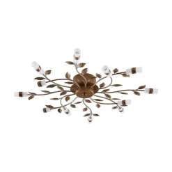 LED-loftlampe Bentas, bronze, metal, Ø 80 cm^Lindby Discount