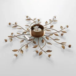 LED-loftlampe Bentas, bronze, metal, Ø 80 cm^Lindby Discount