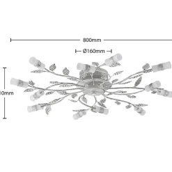 Lindby LED-loftlampe Bolonia, bronze/hvid, Ø 80 cm