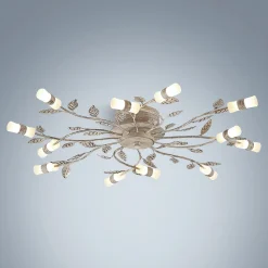 Lindby LED-loftlampe Bolonia, bronze/hvid, Ø 80 cm