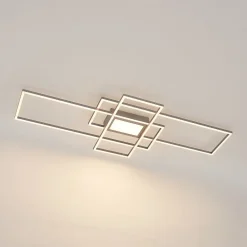 Lindby Loftlamper|Loftlamper>LED-loftlampe Caitlin, nikkel, metal, 105 cm