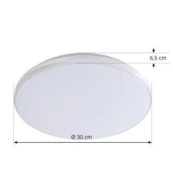 LED-loftlampe Comora, Ø 35 cm, hvid, IP44, 3000K^Lindby Outlet