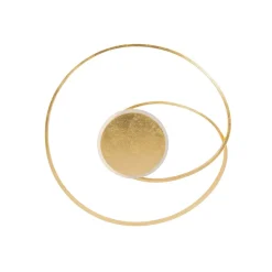 LED-loftlampe Dorle, Ø 60 cm, guld, aluminium^Lindby Sale