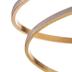 LED-loftlampe Dorle, Ø 60 cm, guld, aluminium^Lindby Sale