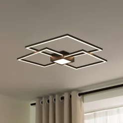 Lindby Loftlamper>LED-loftlampe Duetto, 65 cm, antracit, 38 W, aluminium