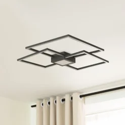 Lindby Loftlamper>LED-loftlampe Duetto, 65 cm, antracit, 38 W, aluminium