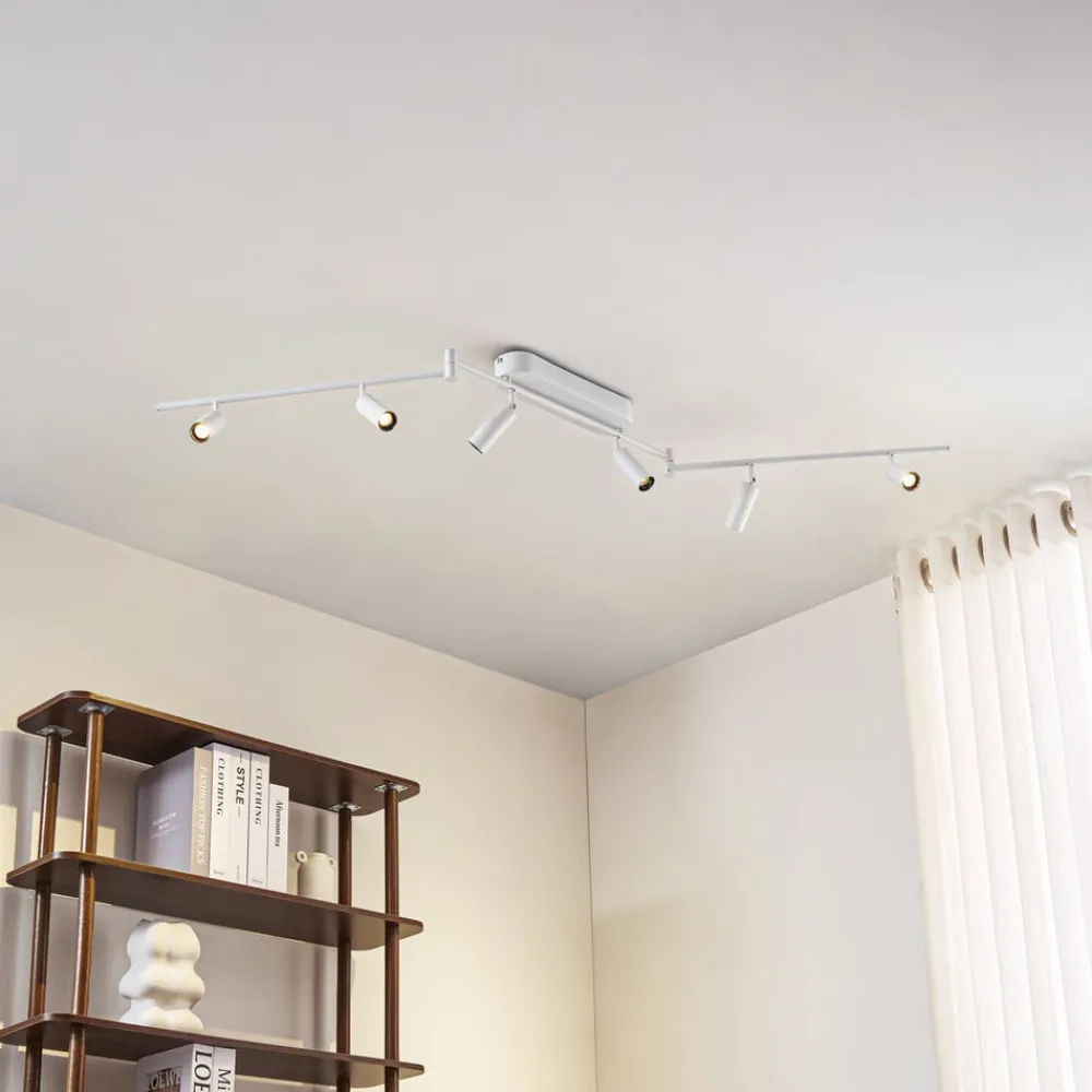 Lindby Gang|Loftlamper>LED-loftlampe Eldrin, 6 lyskilder, spots, hvid