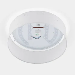 Lindby LED-loftlampe Ellamina, 40 cm, hvid, tekstil