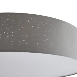 Lindby LED-loftlampe Ellamina, 60 cm, lysegrå, tekstil