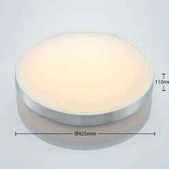 LED-loftlampe Emelie, Ø 42 cm, aluminiumsfarvet, metal^Lindby Clearance