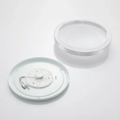 LED-loftlampe Emelie, Ø 42 cm, aluminiumsfarvet, metal^Lindby Clearance