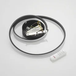 Lindby LED-loftlampe Emisua, sort, CCT, dæmpbar