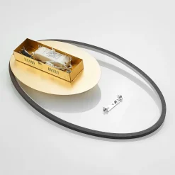 Lindby LED-loftlampe Feival, 61 cm, rust/guld, dæmpbar